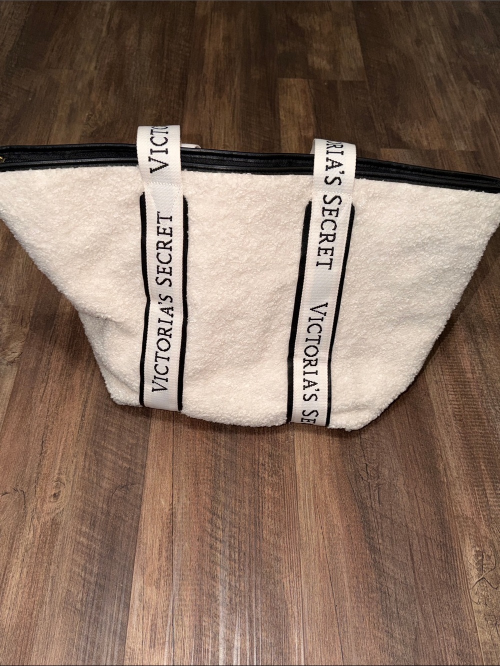 Victoria Secret Sherpa Tote Bag Cream